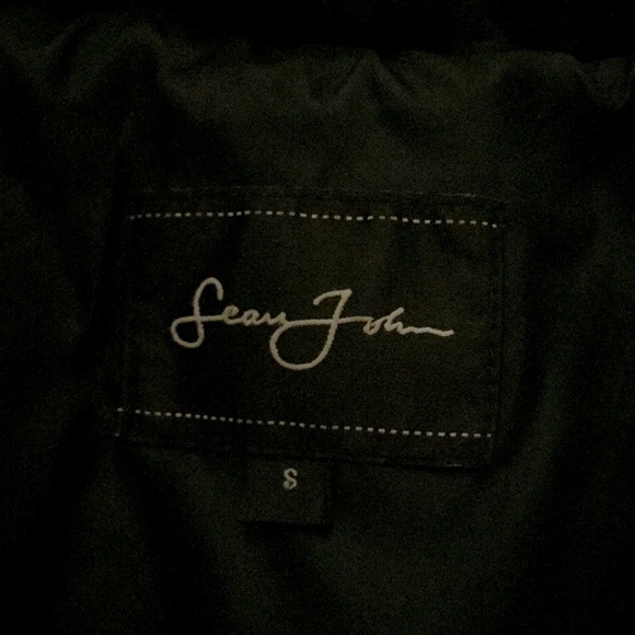 Sean John black puffer jacket size small with belt - Picture 6 of 8